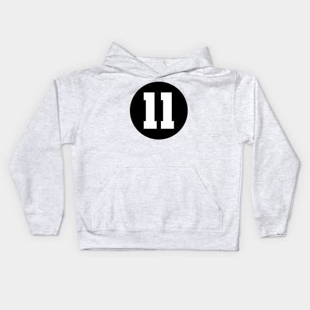 Number Eleven - 11 Kids Hoodie by SPAZE